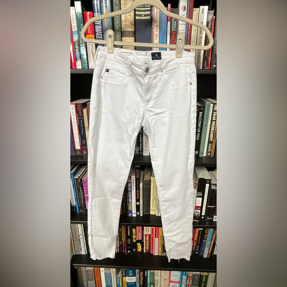 AG White Skinny Ankle Jeans Size 4/27